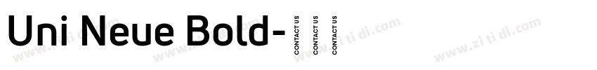 Uni Neue Bold字体转换